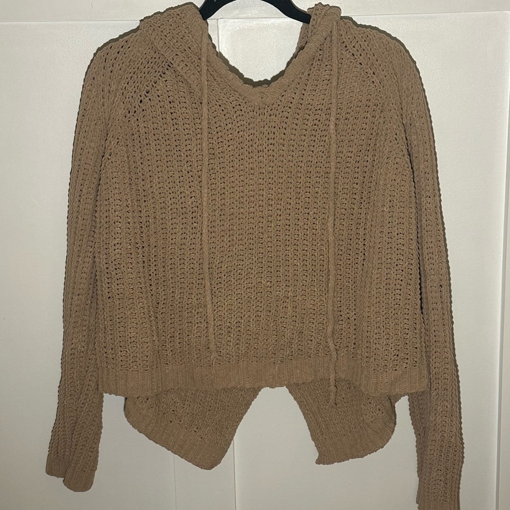 Miracle Tan Knit Cropped Sweater